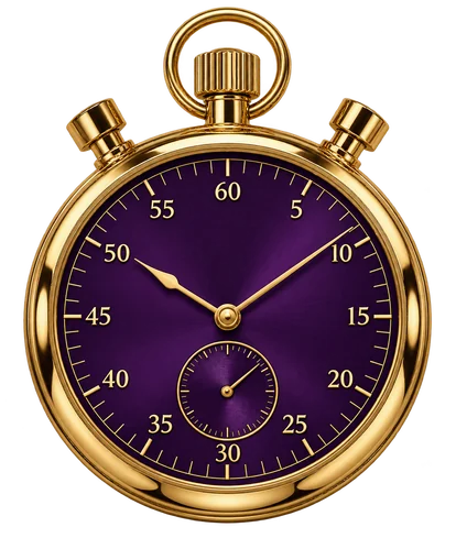 A stopwatch, a simple reminder to set a time limit before you spin
