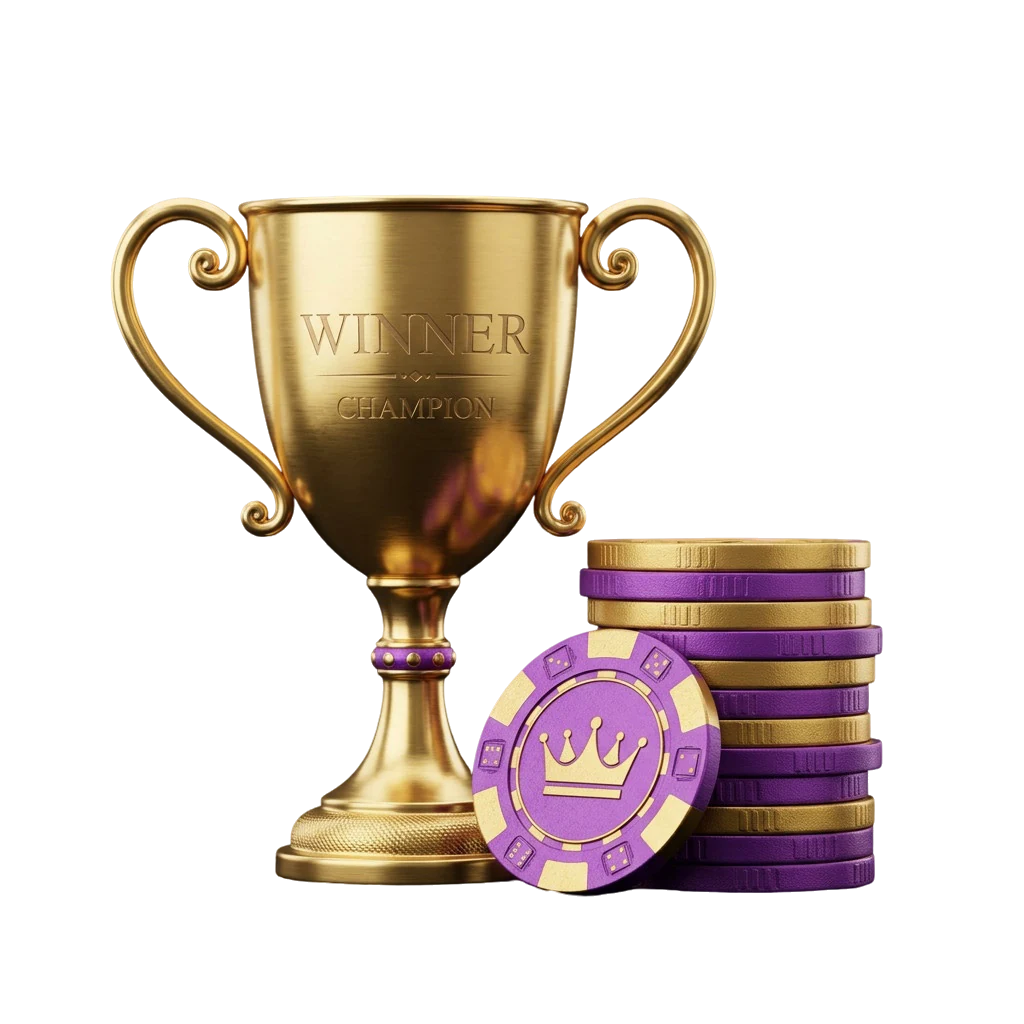 Gold winner's trophy, standing in for Here2Win Casino's confirmed strengths